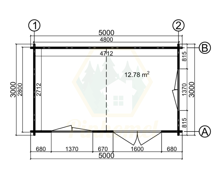 PINHOMEL4 - 5x3m, 44mm   