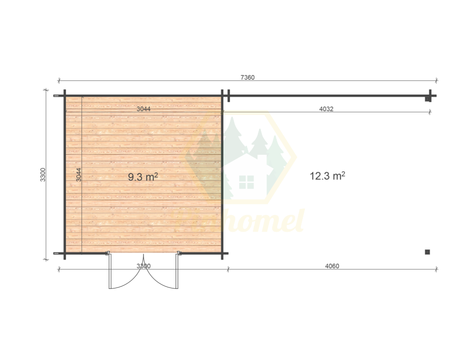 ERIC - 3.3 x 7.36m, 28mm