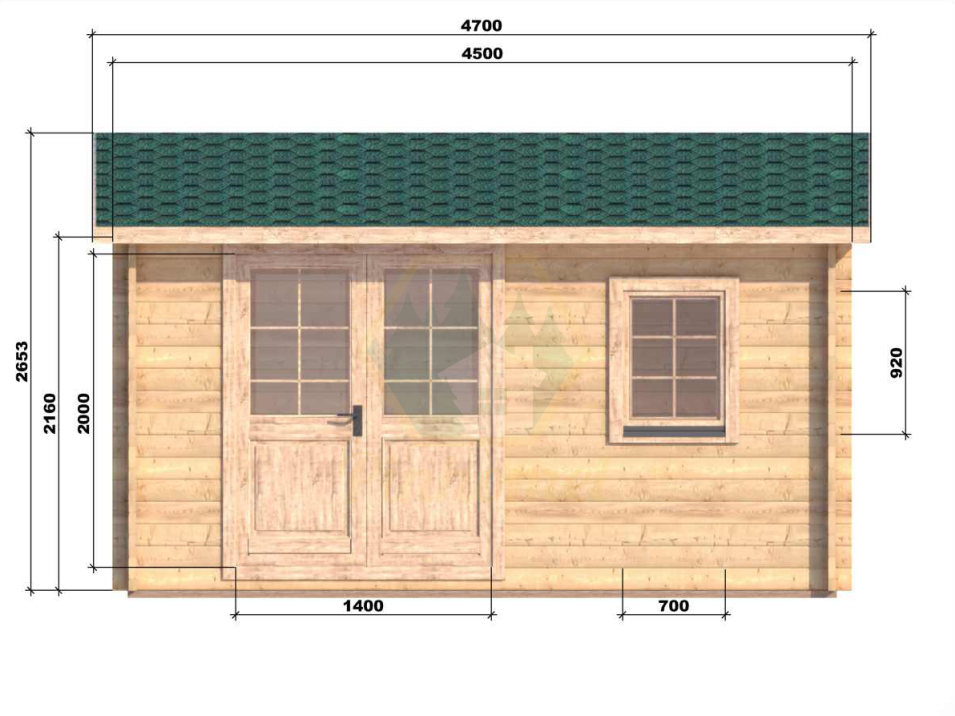 ERNA - 2.5 x 4.5m, 44mm  