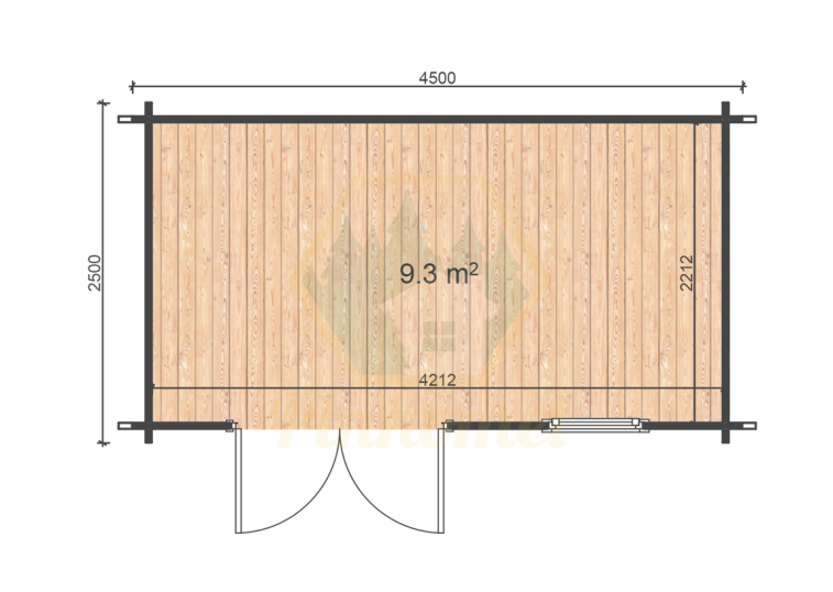 ERNA - 2.5 x 4.5m, 44mm  