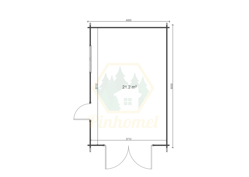 GARAGEM 4x6m - 44mm  
