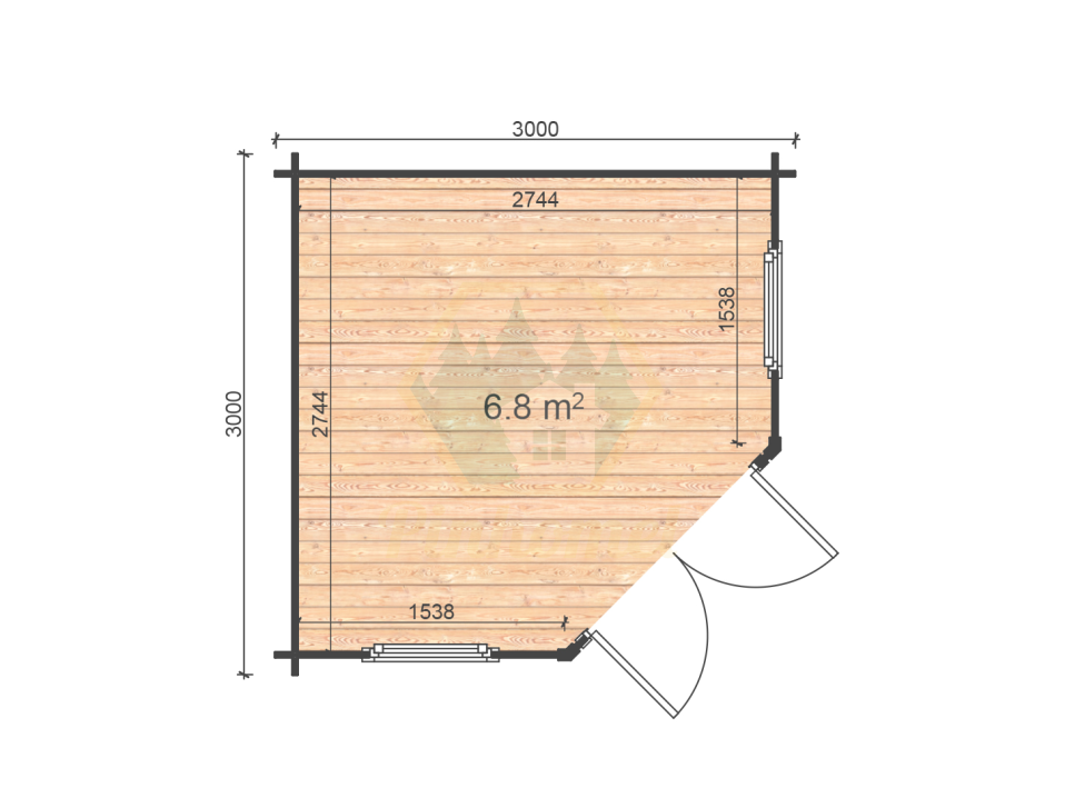 LUKNE - 3x3m, 28mm   