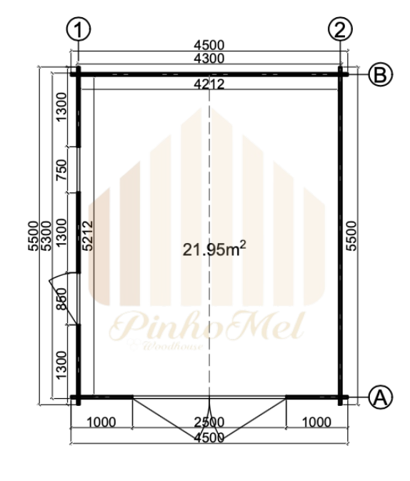 PINHOMEL14 - 4.5x5.5m, 44mm     