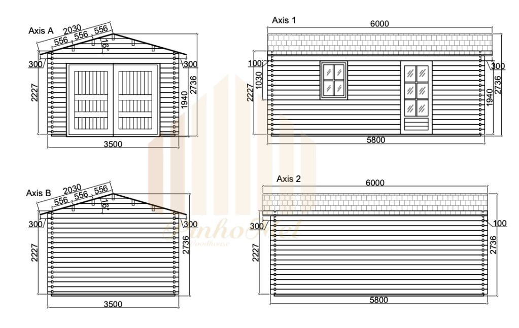 PINHOMEL14 - 3.5x5.8m, 44mm     