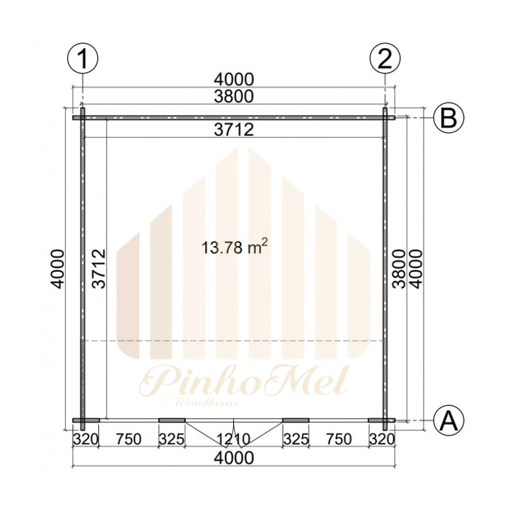 PINHOMEL1 - 4x4m, 44mm    