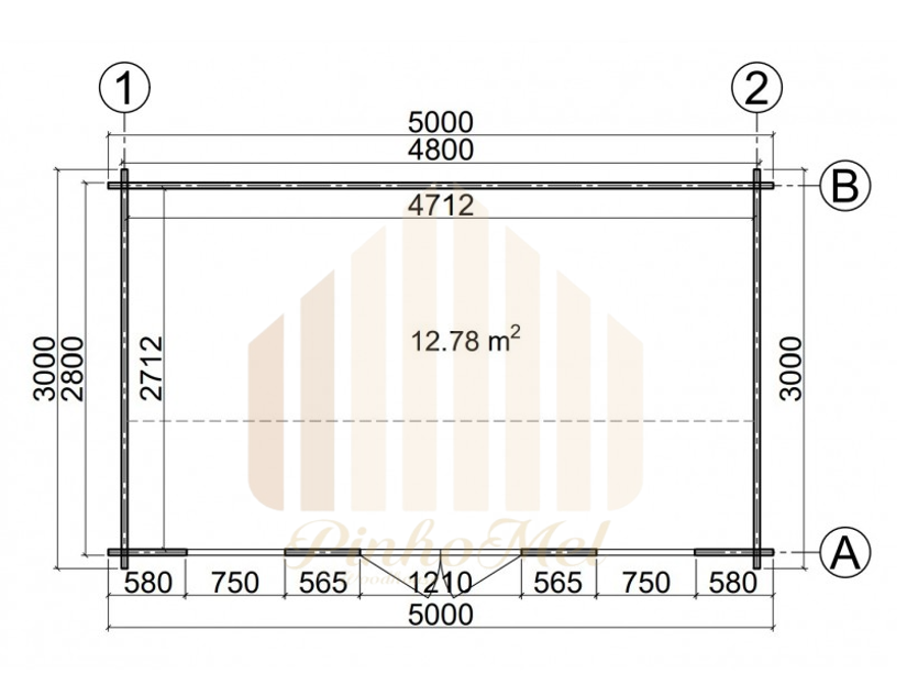 PINHOMEL1 - 5x3m, 44mm   