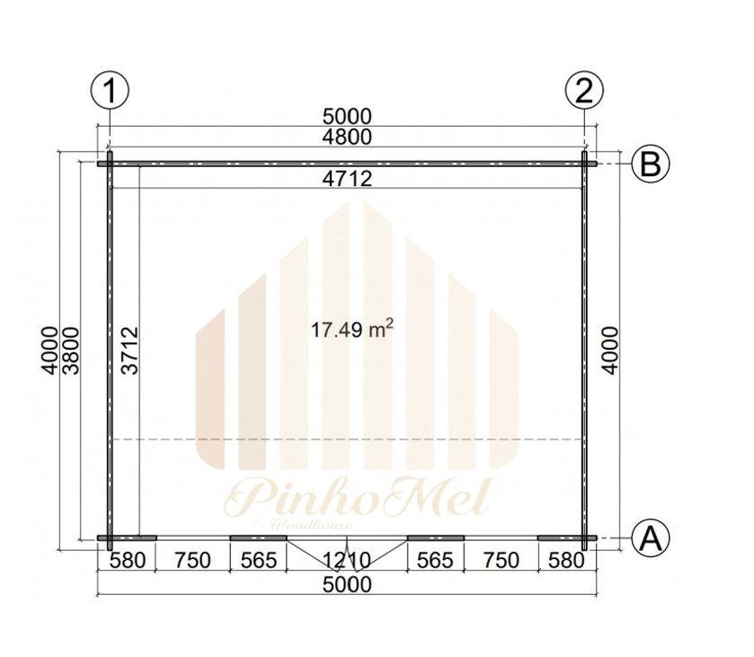 PINHOMEL1 - 5x4m, 44mm 