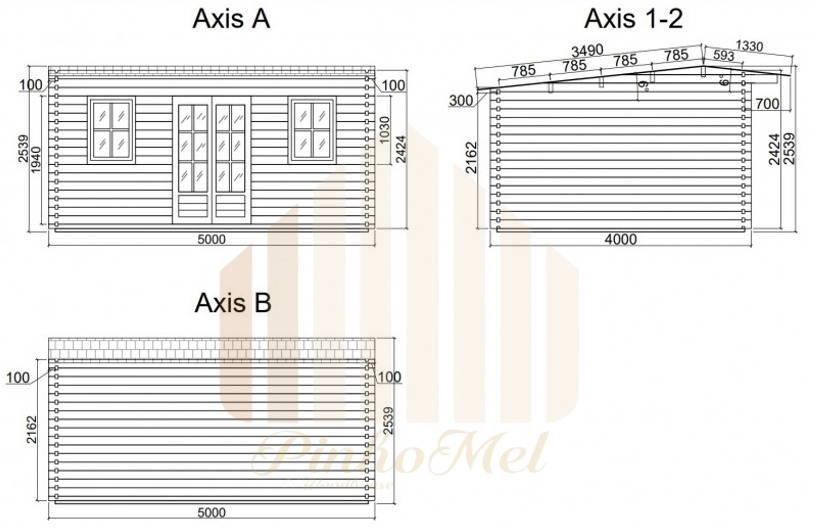 PINHOMEL1 - 5x4m, 44mm 