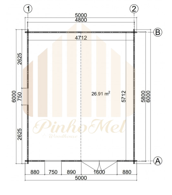 PINHOMEL2 - 5x6m, 44mm   