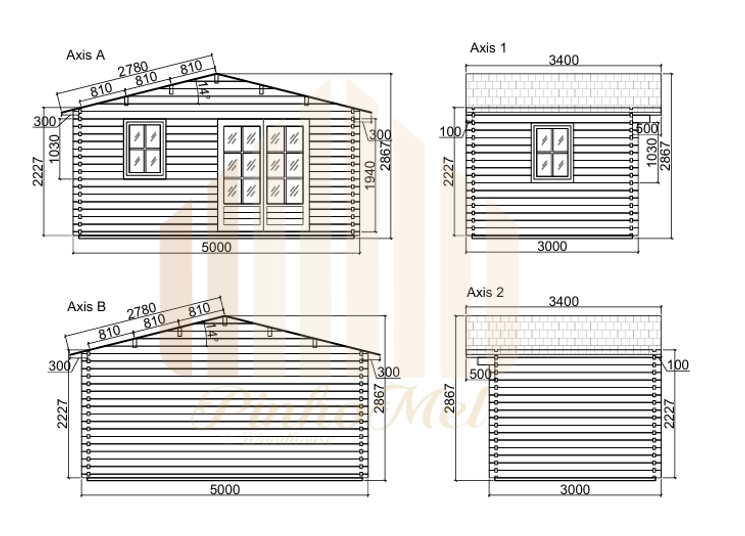 PINHOMEL2 - 5x3m, 44mm  