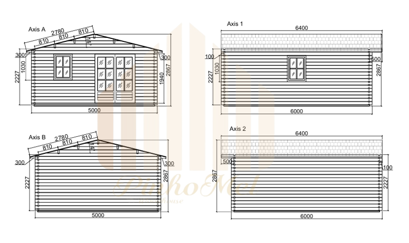PINHOMEL2 - 5x6m, 44mm   