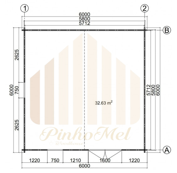 PINHOMEL4 - 6x6m, 44mm     