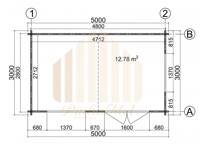 PINHOMEL4 - 5x3m, 44mm   