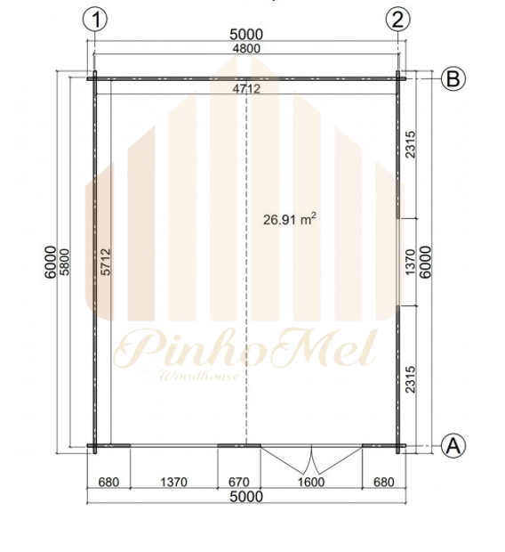 PINHOMEL5 - 5x6m, 44mm    