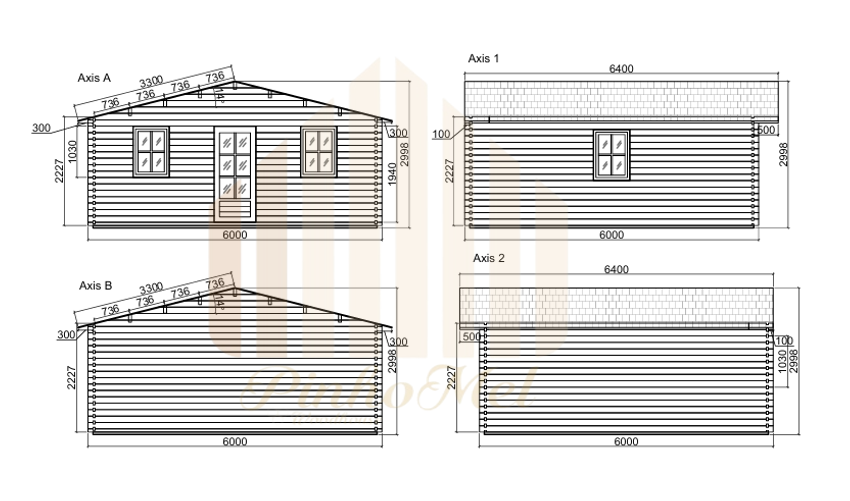 PINHOMEL5 - 6x6m, 44mm     