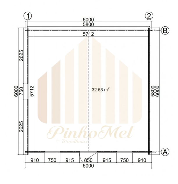PINHOMEL5 - 6x6m, 44mm     