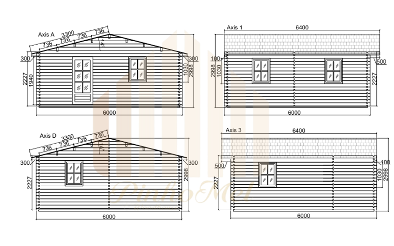 PINHOMEL8 - 6x6m, 44mm   
