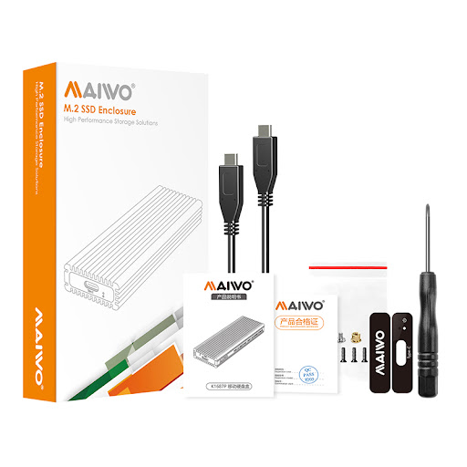 CAIXA EXTERNA PARA DISCO M.2 PCIE NVME/SATA USB 3.1  TYPE - C 