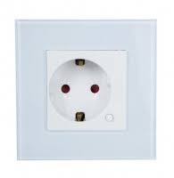 Tomada inteligente Schuko de embutir WiFi 2.4GHz compatível c/ TUYA, Alexa e Google Assistant - Nivian Smart