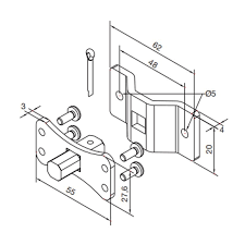 Suporte motor TTGO + perno Q10
