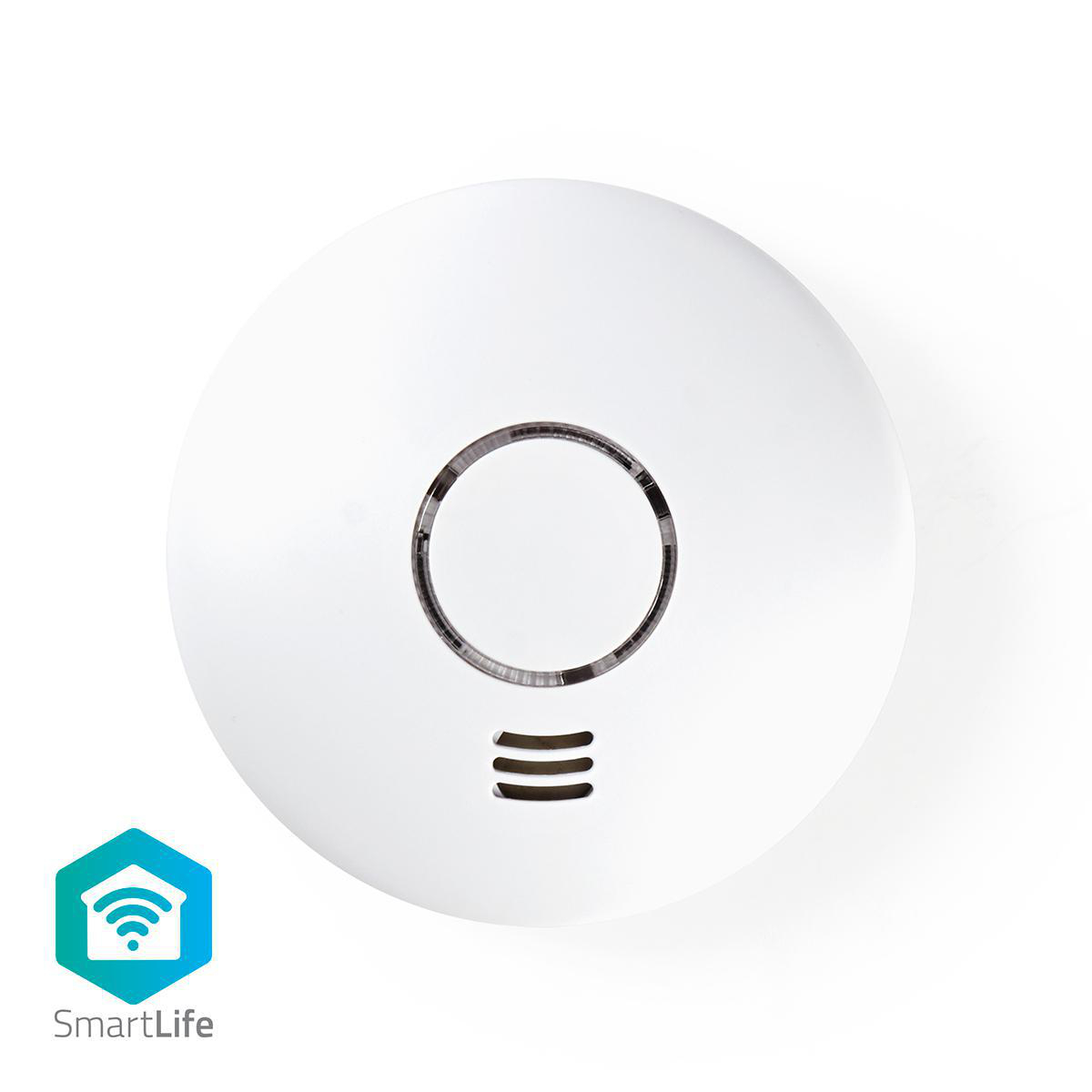 Detector/alarme autónomo inteligente Wi-Fi de fumo e calor 90dB - sem fios 2xAA (compatível c/ Tuya) SmartLife - Nedis WIFIDS10WT