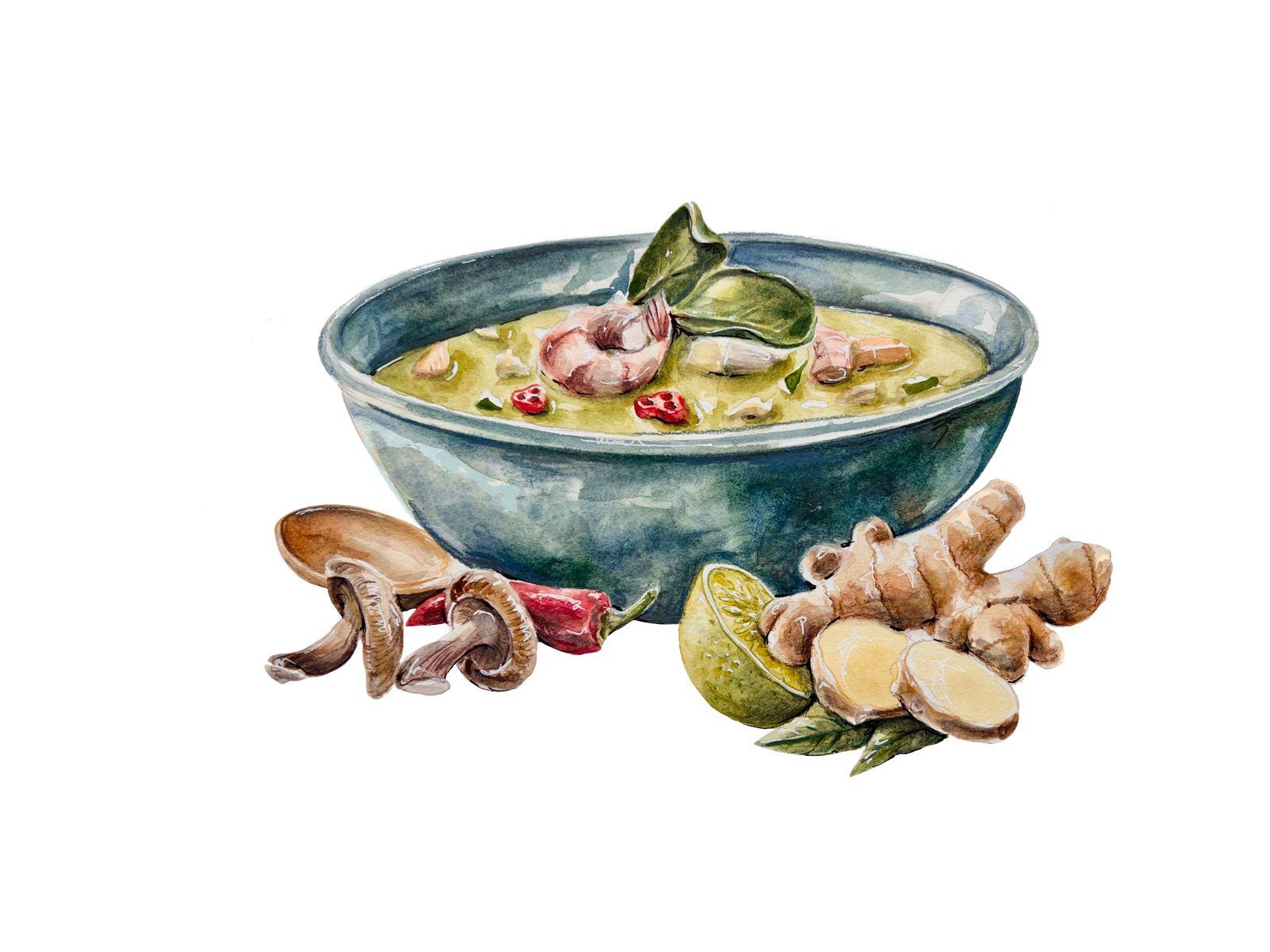 Cação em Caril Verde 3Pax